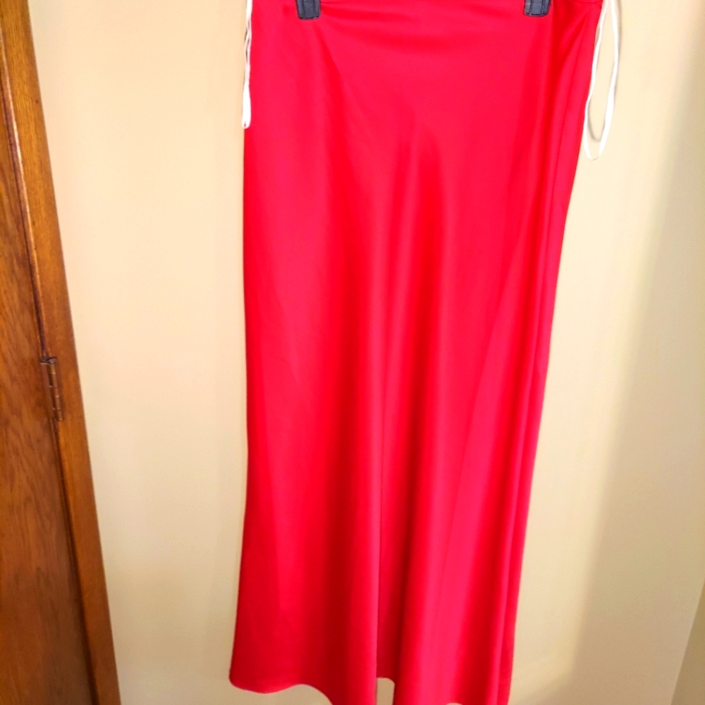 Red Maxi Dress Skirt